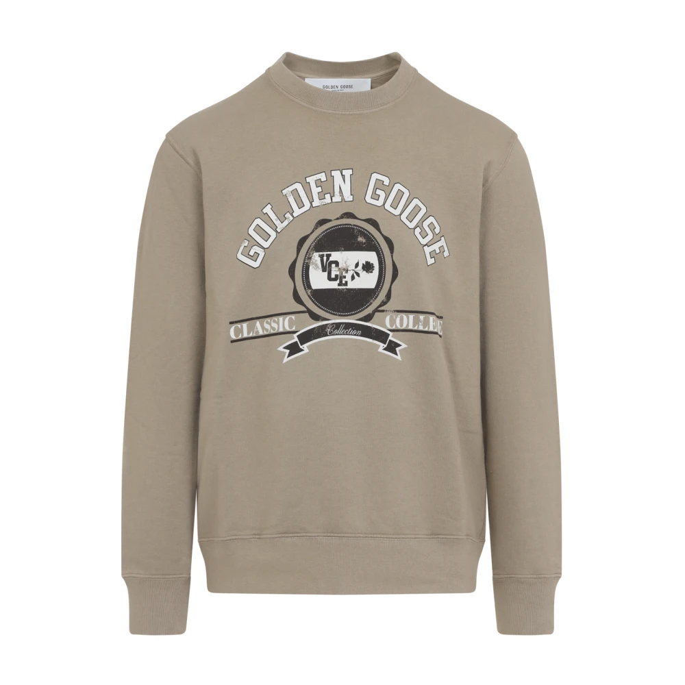 Golden Goose Men's Beige/Golden Journey Crewneck