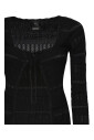 pull-noir-a-cotes-avec-motif-poinconne