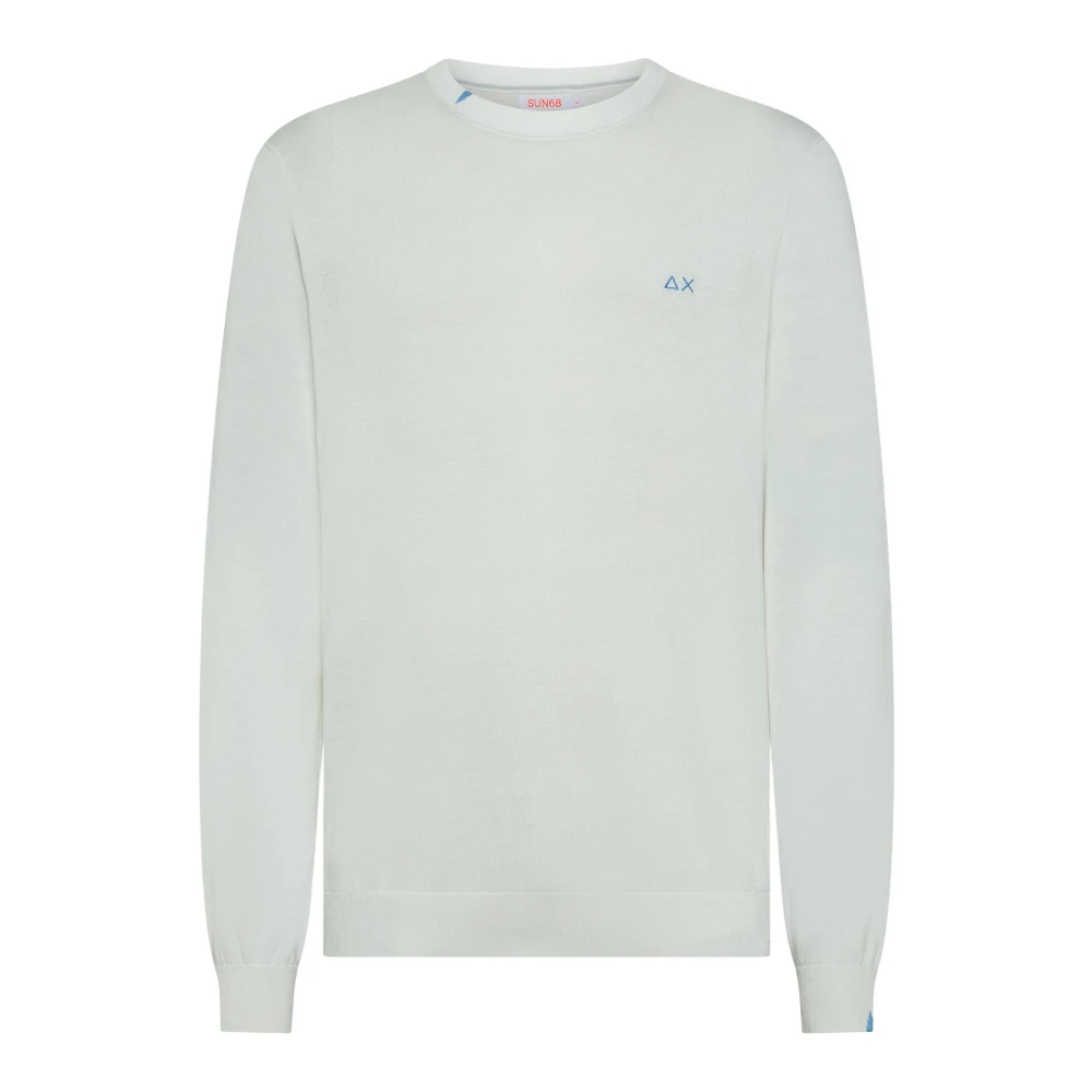Sun68 Lange mouw katoenen trui Beige Heren