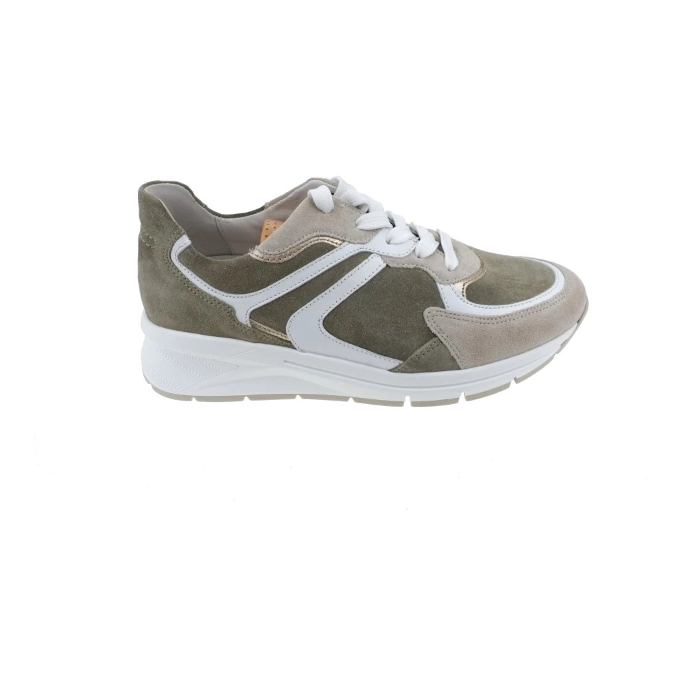 Gabor Dames Sneaker met Breder Loopvlak Dames Schoenen Groen