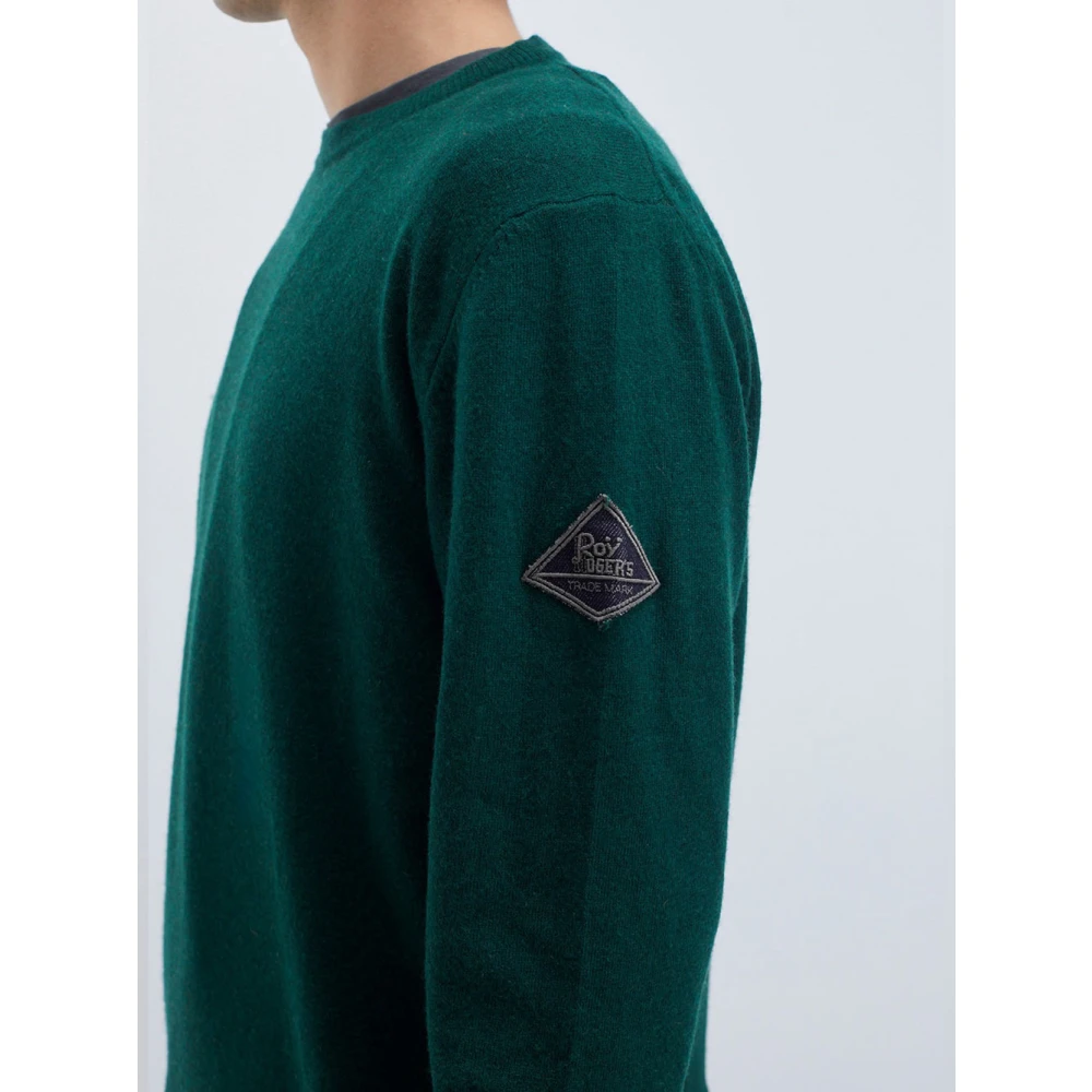 Roy Roger's Wol en Kasjmier Crewneck Sweater Green Heren