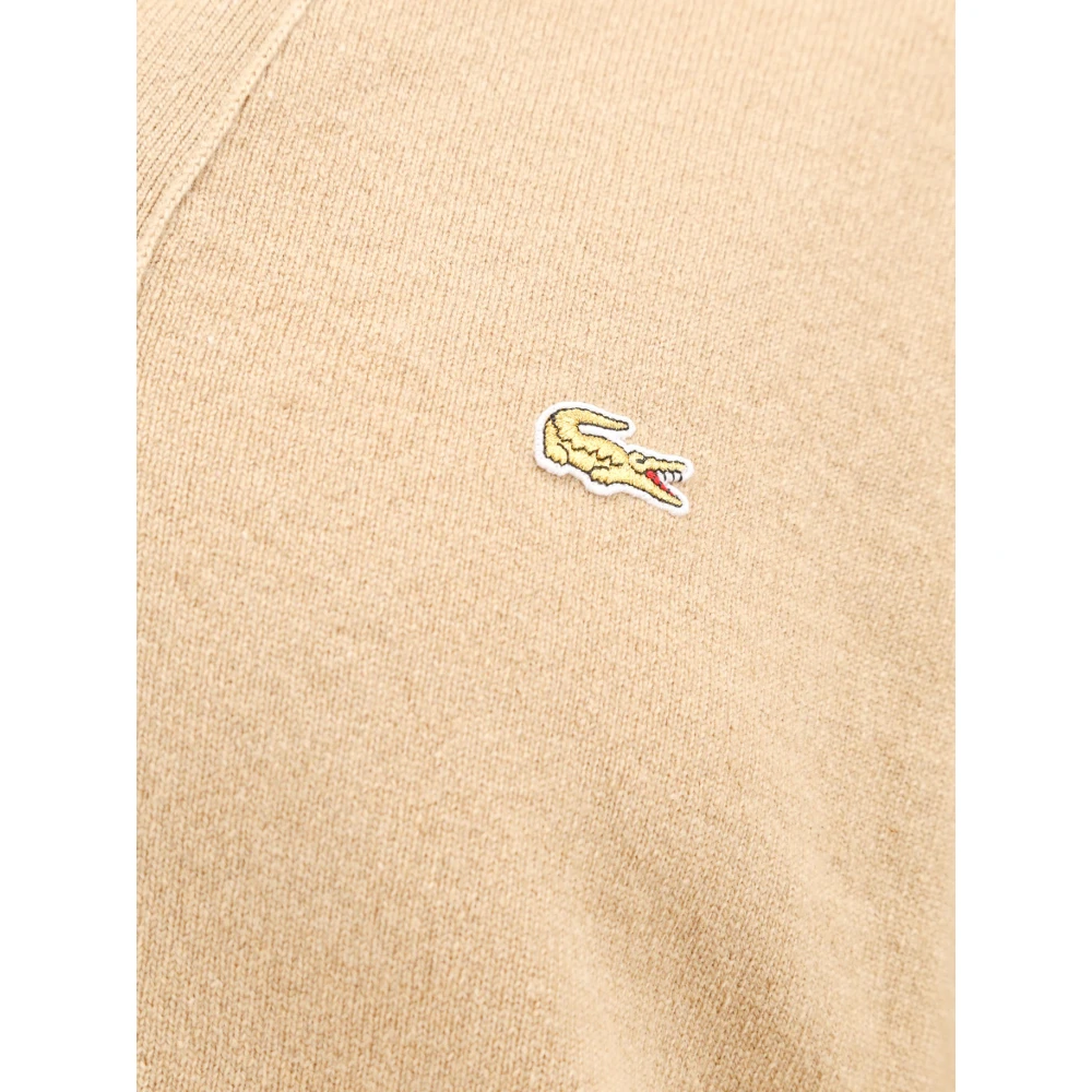 Comme des Garçons Beige Gebreide V-hals Wol Trui Beige Heren