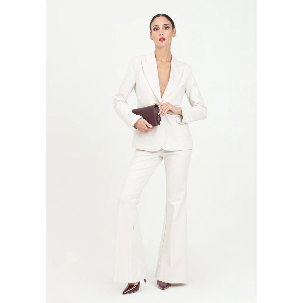 ViCOLO Elegante Flared Broek White Dames