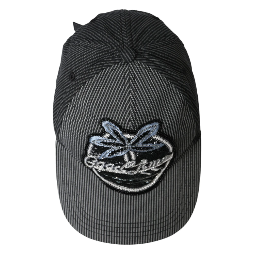 Dolce & Gabbana Zwart Logo Baseball Cap Black Heren