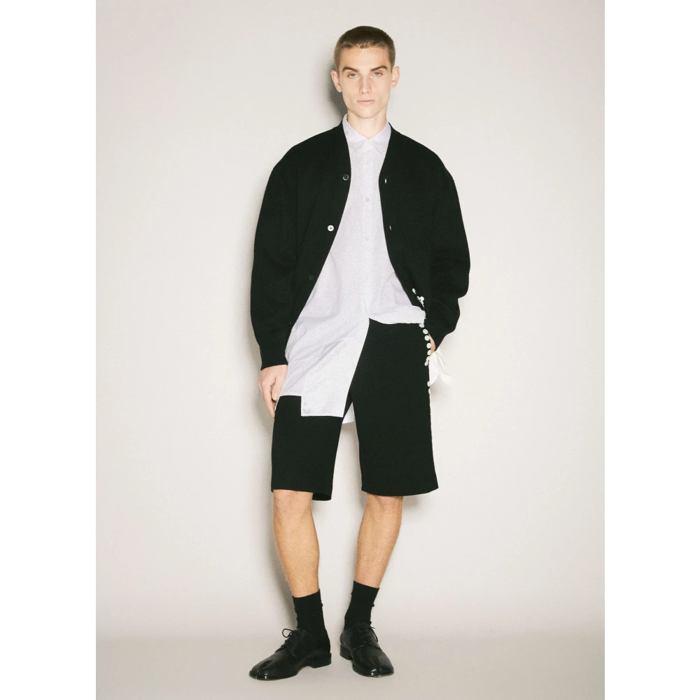 Comme des Garçons Contrastpaneel Pailletten Shirt White Heren