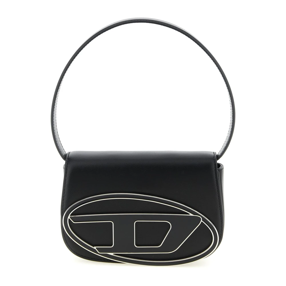 Diesel - Schwarze Umhängetasche Elegantes Metalllogo - Bags - Damen - Schwarzk - One Size - Bild 3