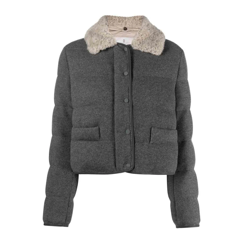 BRUNELLO CUCINELLI Kasjmier Donsjas Vrouwen Italië Gray Dames