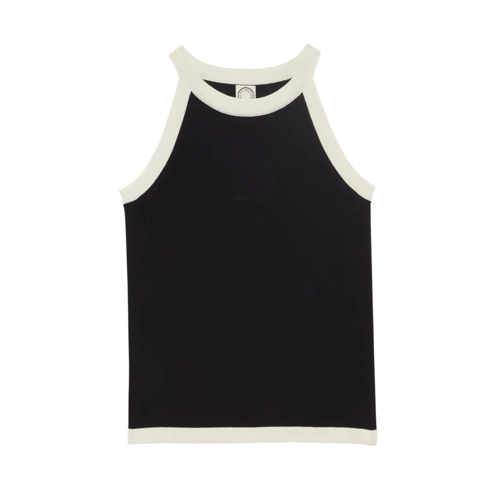 Ines De La Fressange Paris Alvaro top in marineblauw zijde en katoen Blue Dames