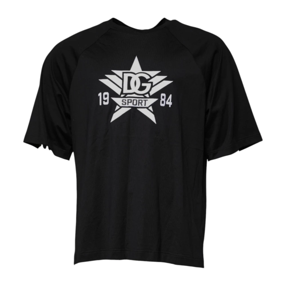 Dolce & Gabbana Men's Black T-Shirts, Xl, Cotton Crew Neck T-Shirt