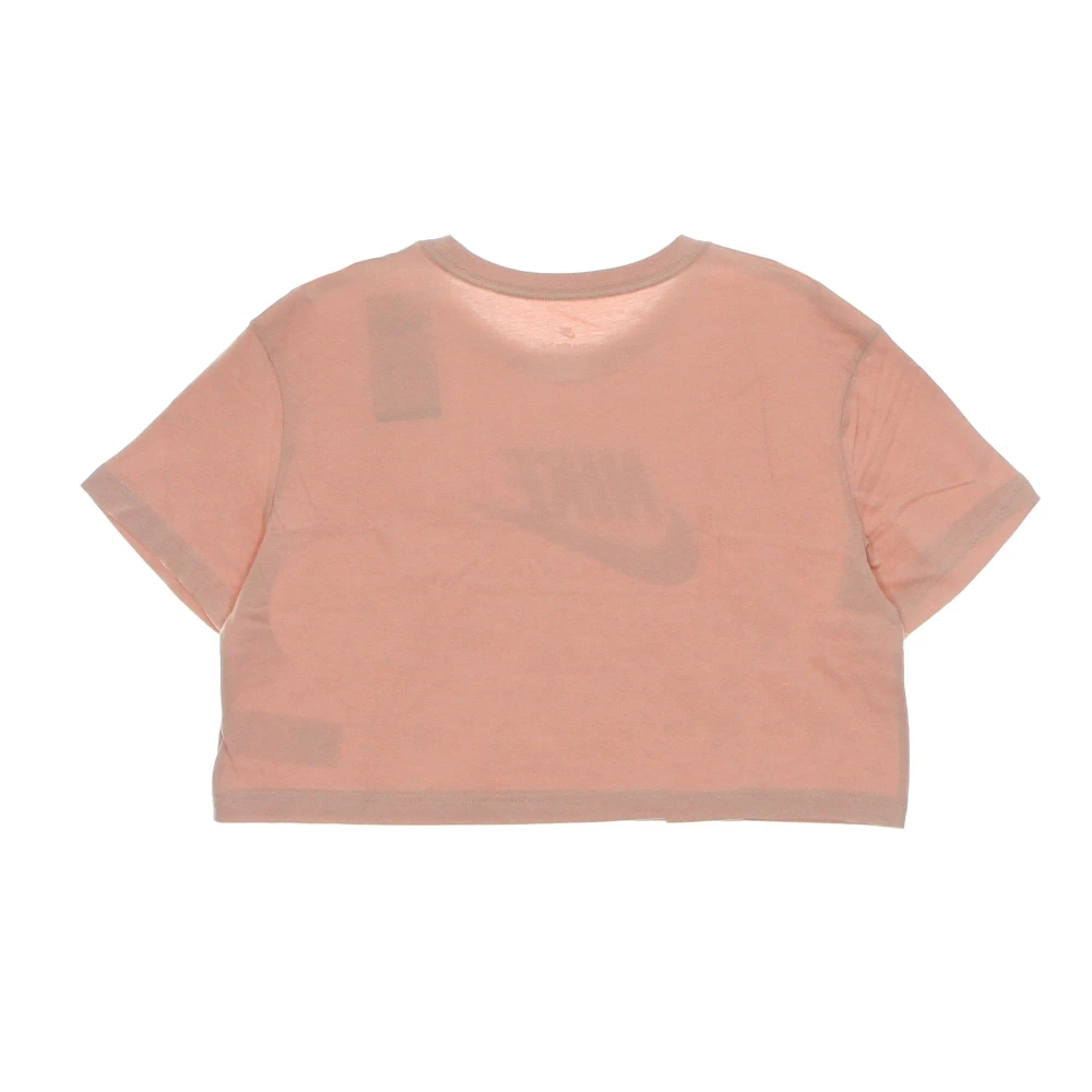 Nike Iconic Crop Tee Pink Dames