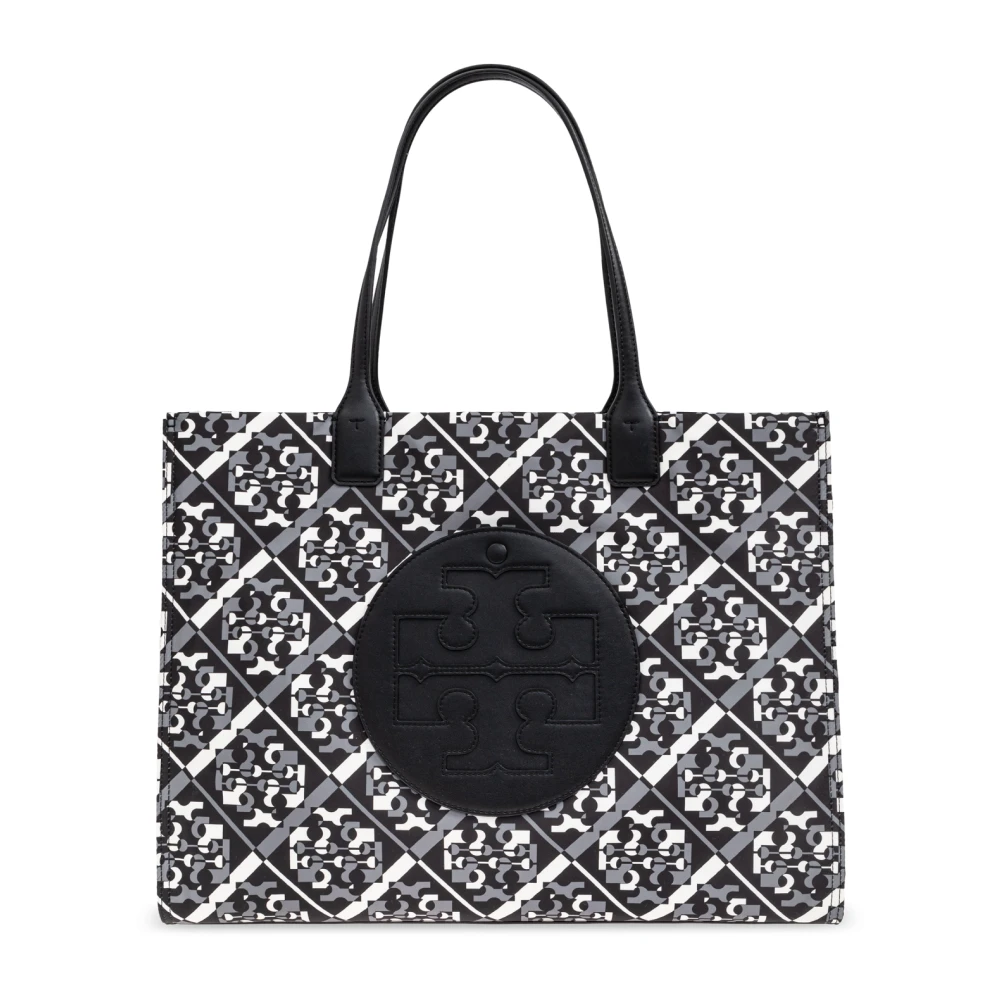 TORY BURCH Gedrukte Tote Tas voor Vrouwen Black Dames