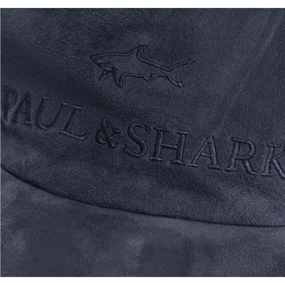 PAUL & SHARK Blauwe Aqualeather Baseballpet Blue Heren