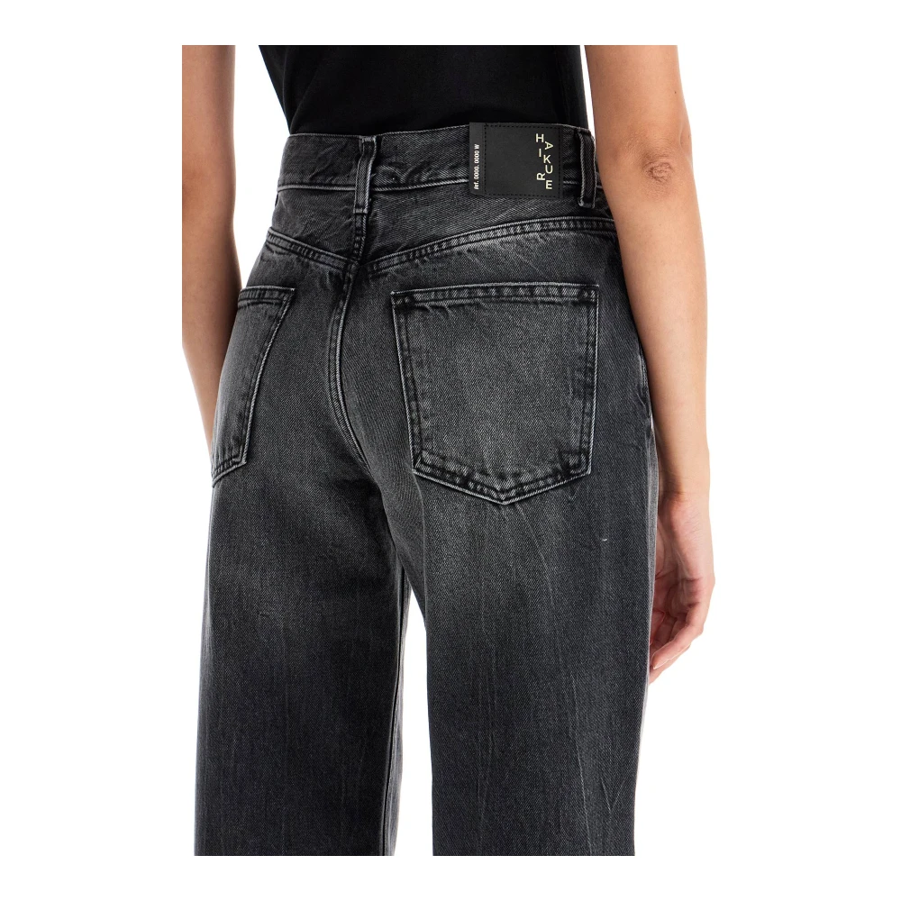 Haikure Koreaanse Straight-Cut Jeans Gray Dames