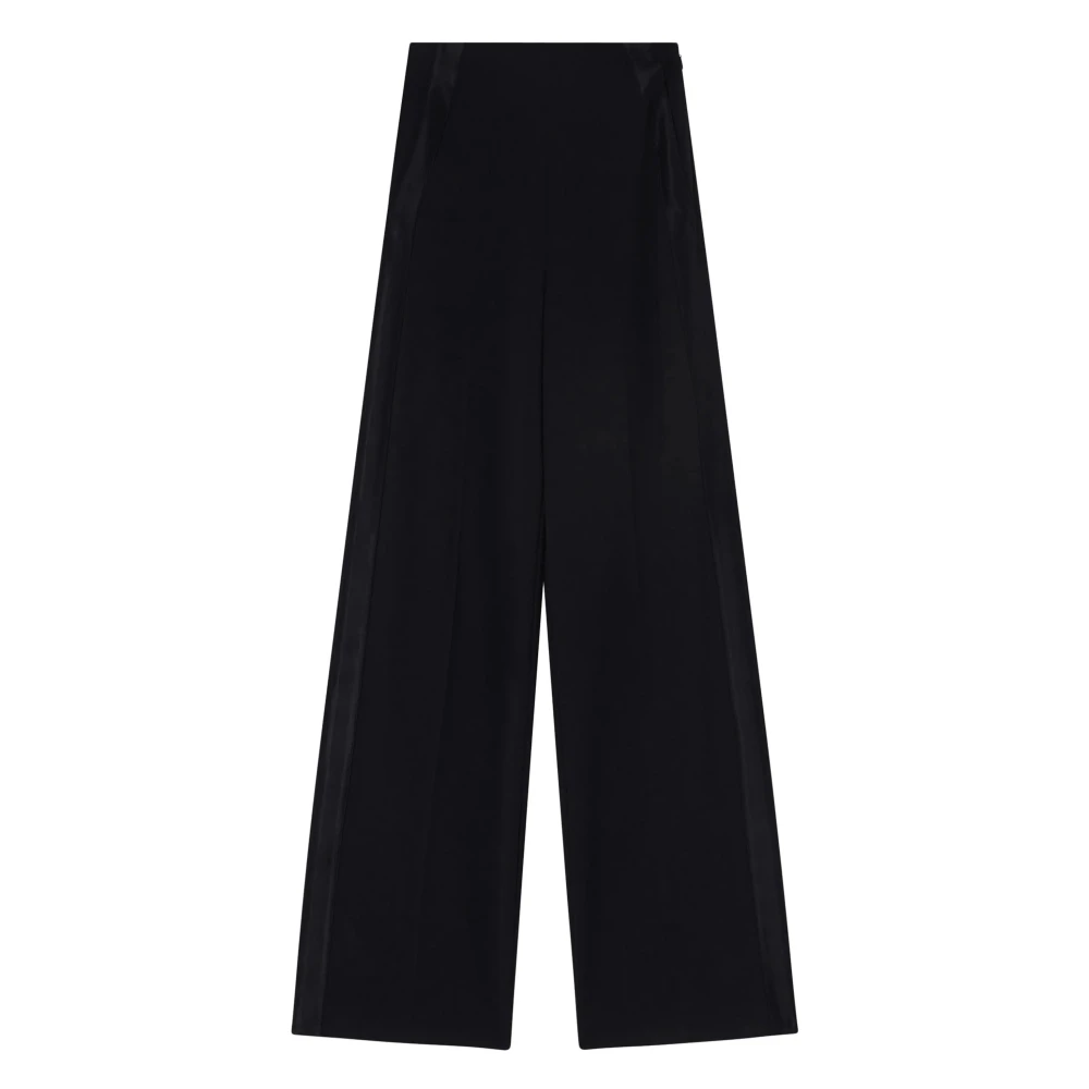Pinko Black Casual Wide Trousers - Female - Wide Trousers - L - Trousers