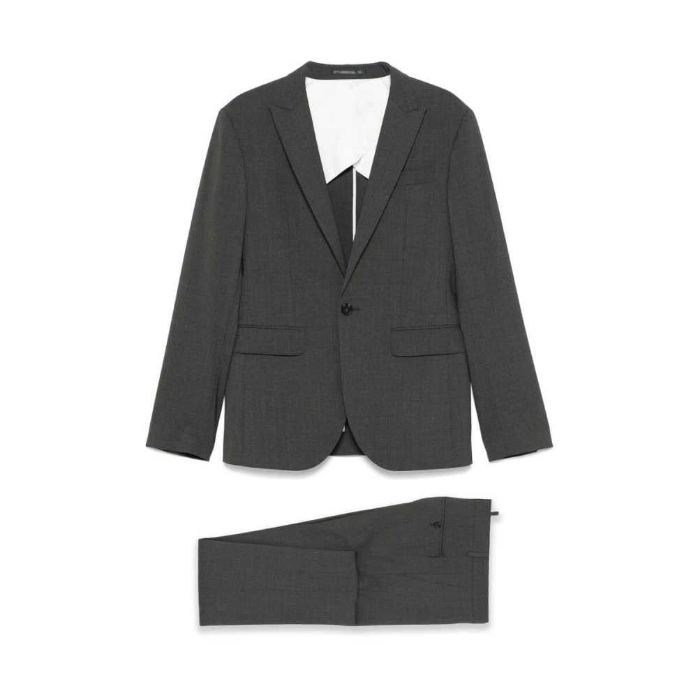 Dsquared2 Antracietgrijs pak met centrale split Gray Heren