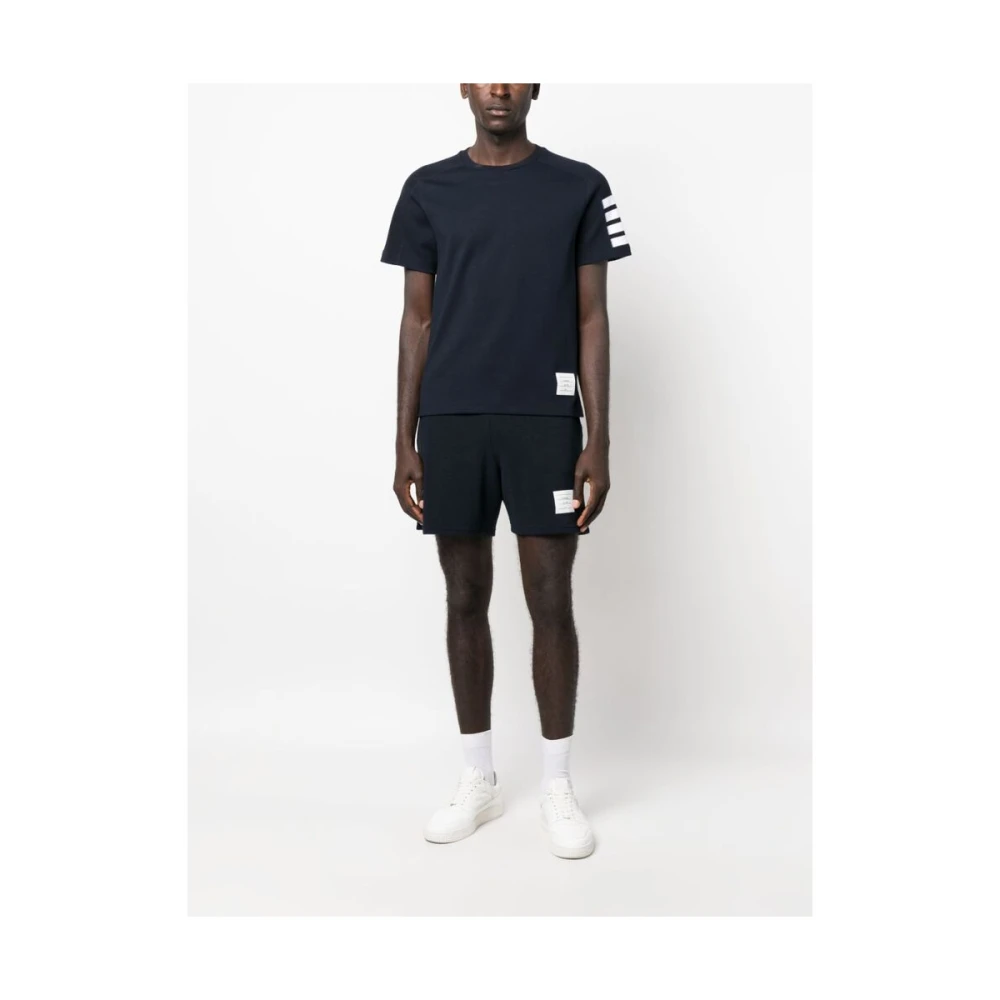 Thom Browne Gestreept Katoenen T-shirt Blue Heren