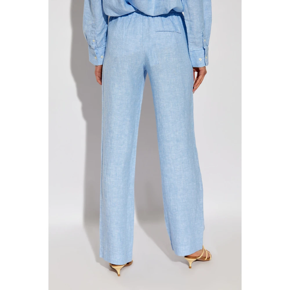 Samsøe Linnen broek Hoys Blue Dames