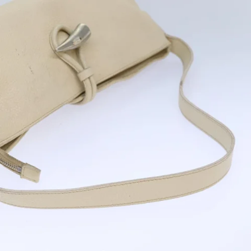 Burberry Vintage Pre-owned Leather shoulder-bags Beige Dames