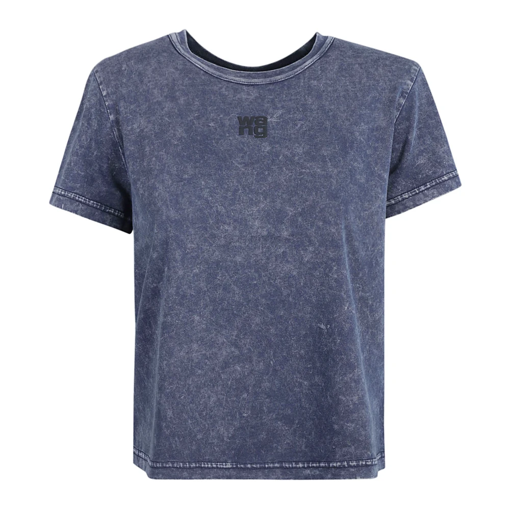 Alexander wang Zwarte Acid Wash T-shirt voor Vrouwen Blue Dames