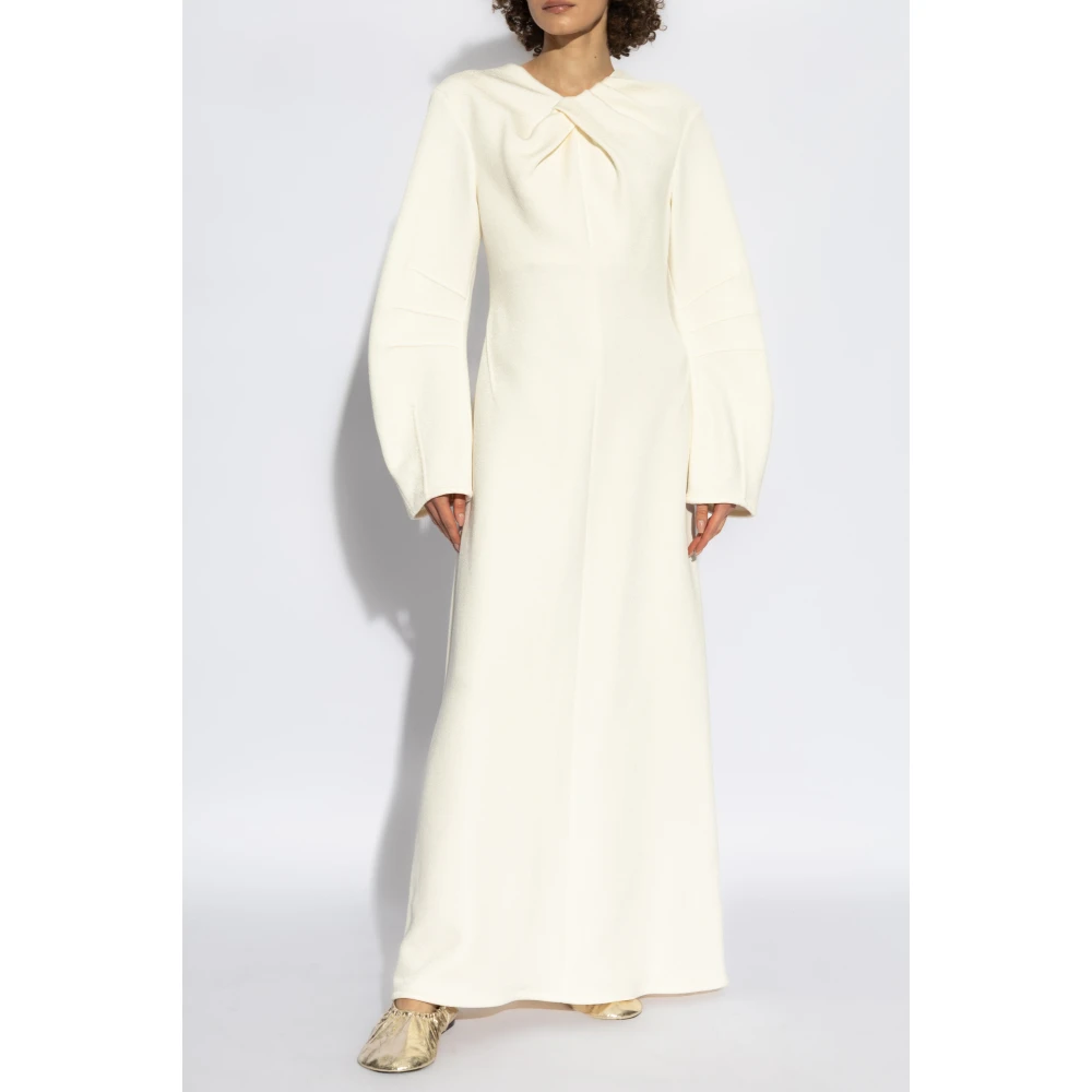 Jil Sander Jurk met drapering Beige Dames