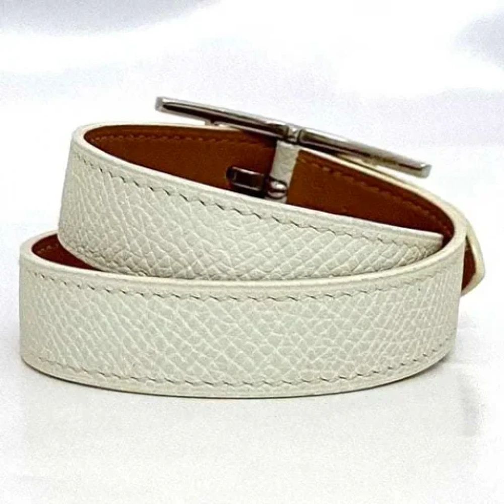 Hermès Vintage Pre-owned Leather belts White Dames