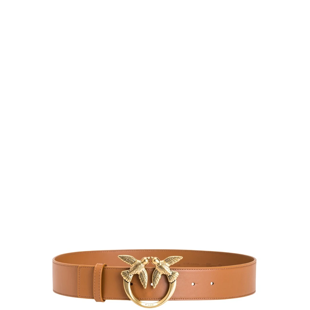 Pinko Women's Brown Belts, L, Love Berry Leather Belt Set
