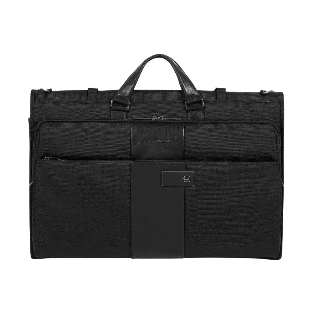 Piquadro Svart Folding Garment Bag In Fabric