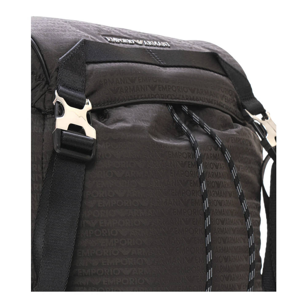 Emporio Armani Rugzak met Logo Print en Voor Sluiting Green Heren