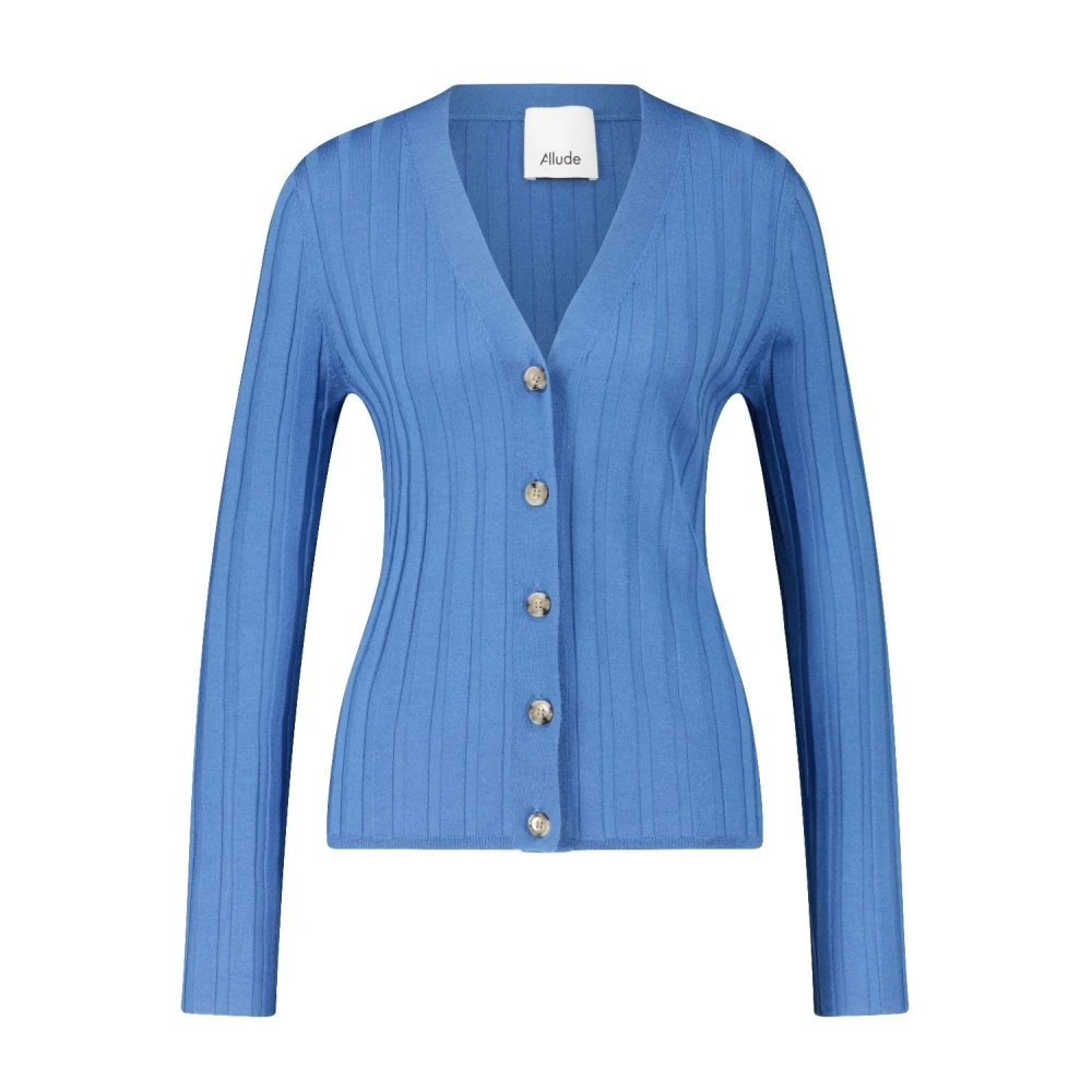 allude Puur wollen vest Blue Dames