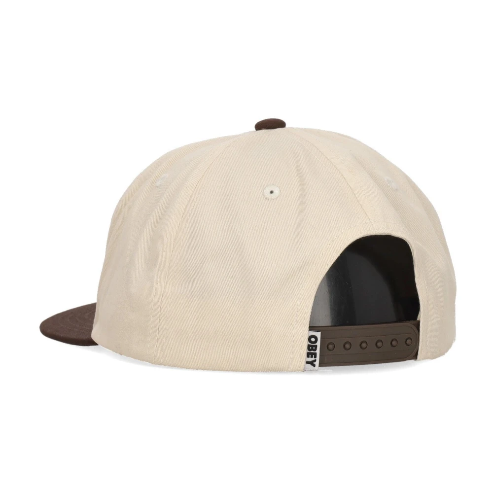 Obey Gebogen Klep Snapback Pet Ongebleekt Multi Beige Heren