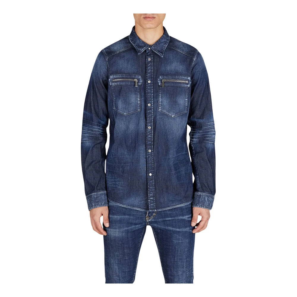 Dsquared2 Stijlvolle Overhemden Collectie Blue Heren