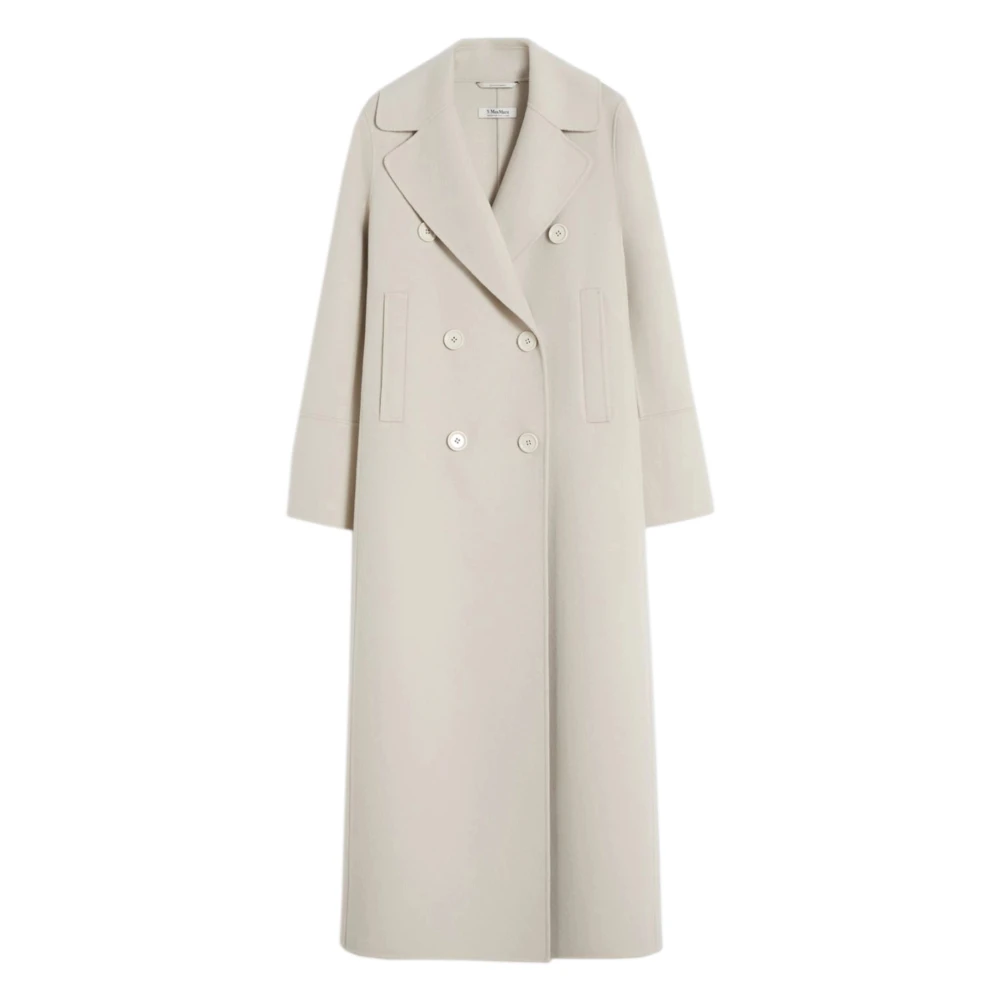Max Mara Women's Blue Double-Breasted Coats, M, Buttoned Coat