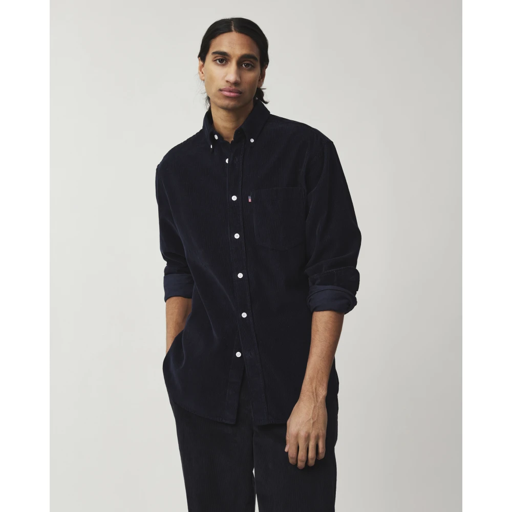 Lexington Corduroy Casual Overhemd Blue Heren