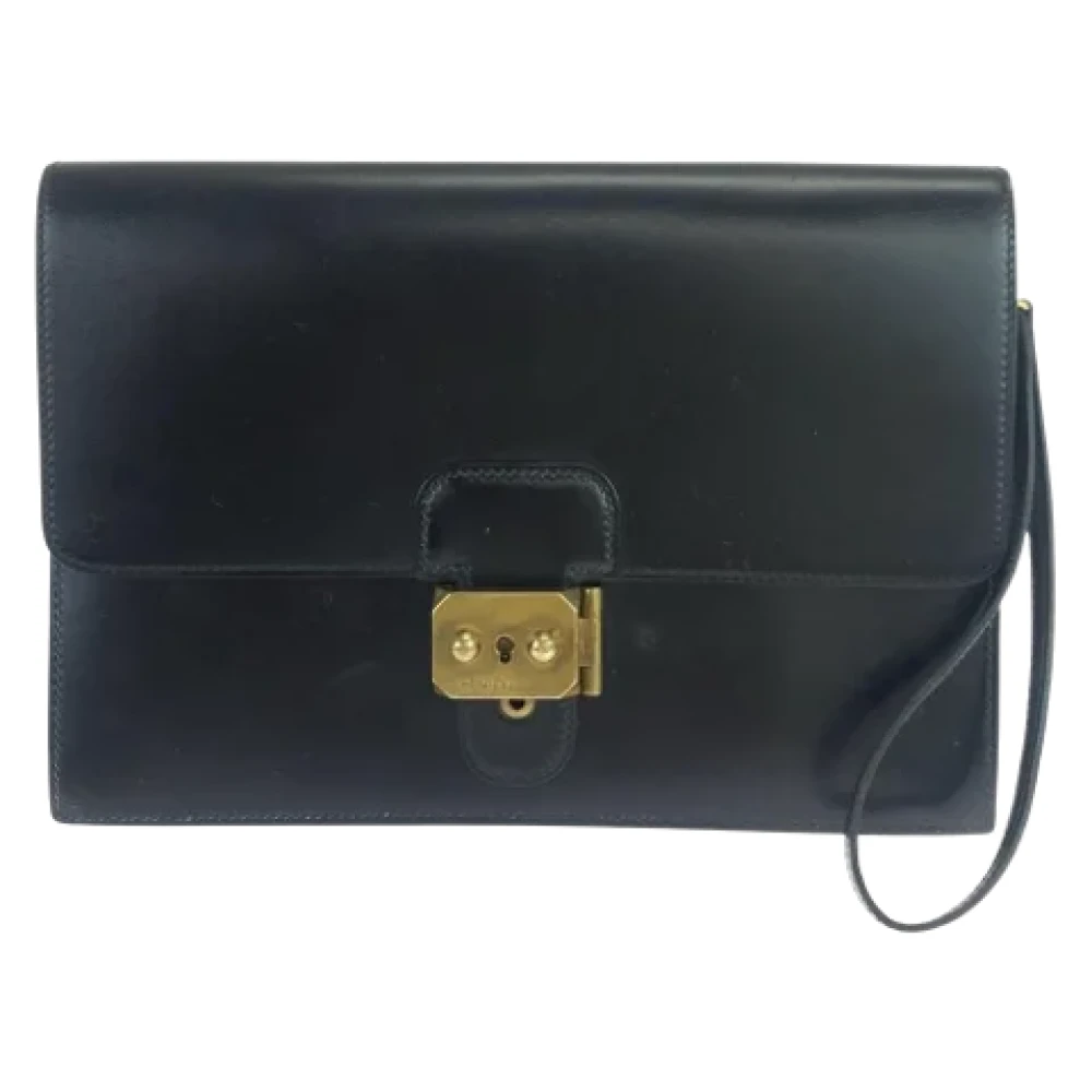 Hermès Vintage Pre-owned Leather clutches Black Dames