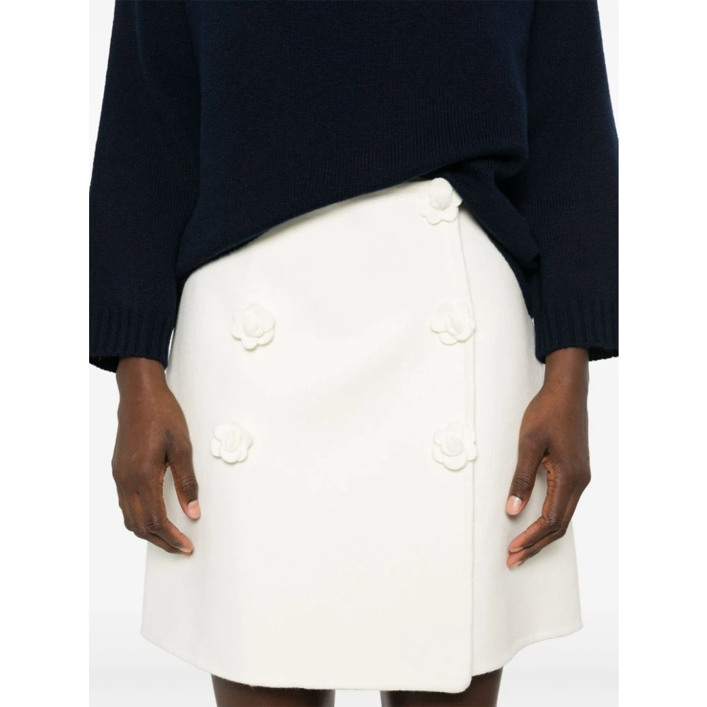 Ermanno Scervino Bloemenapplicatie Witte Rok White Dames