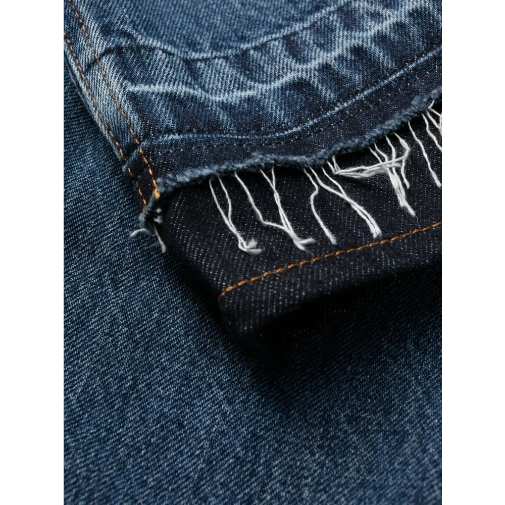 alexander mcqueen Blauwe Whiskered Cropped Jeans Blue Heren