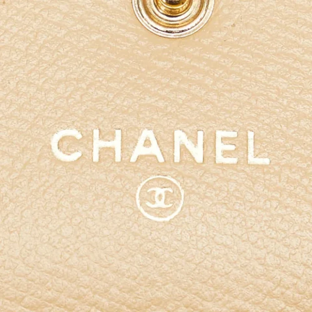 Chanel Vintage Pre-owned Leather wallets Beige Dames