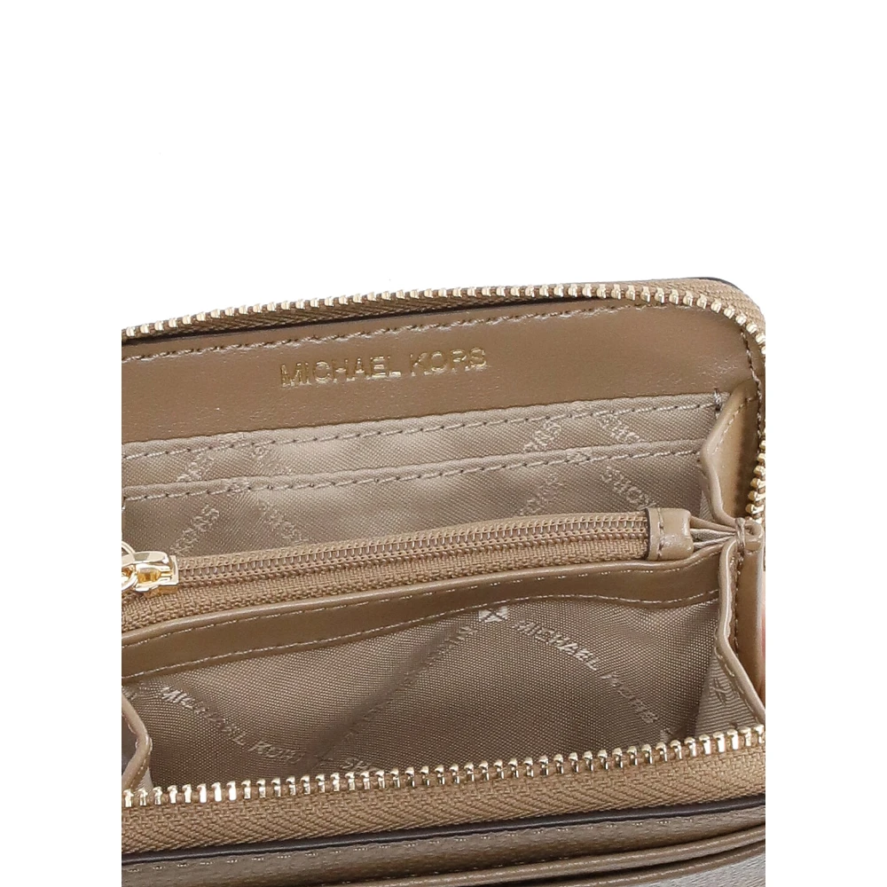 Michael Kors Leren kaarthouder met rits Brown Dames