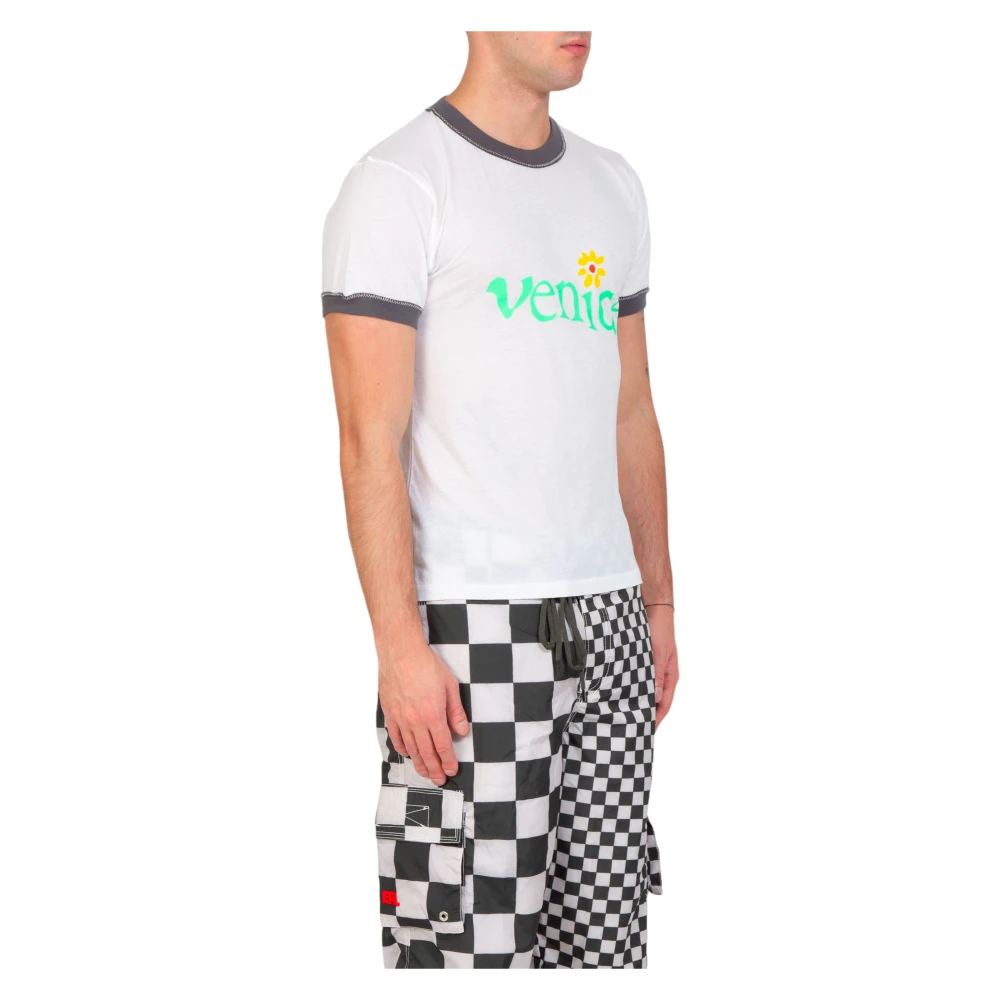 ERL Witte Venice Fitted Tee White Heren