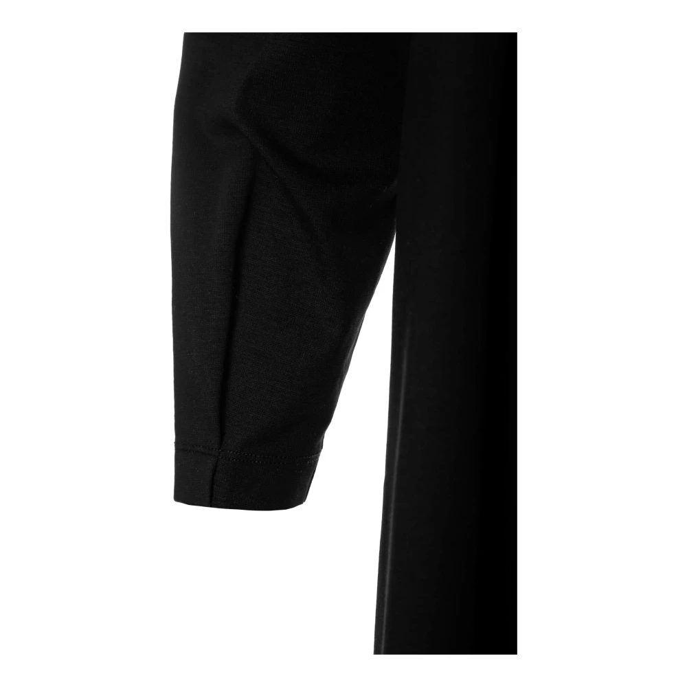 drykorn Midi Jurk met V-hals en Mouwdetail Black Dames