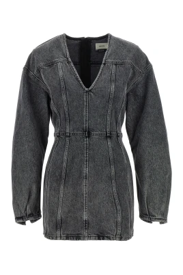 V-ringad Mini Klänning i Denim