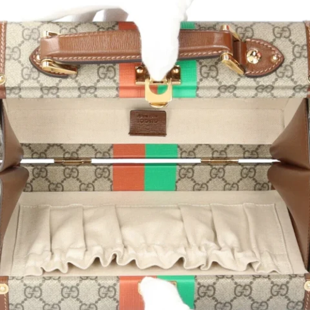 Gucci Vintage Pre-owned Canvas gucci-bags Beige Dames