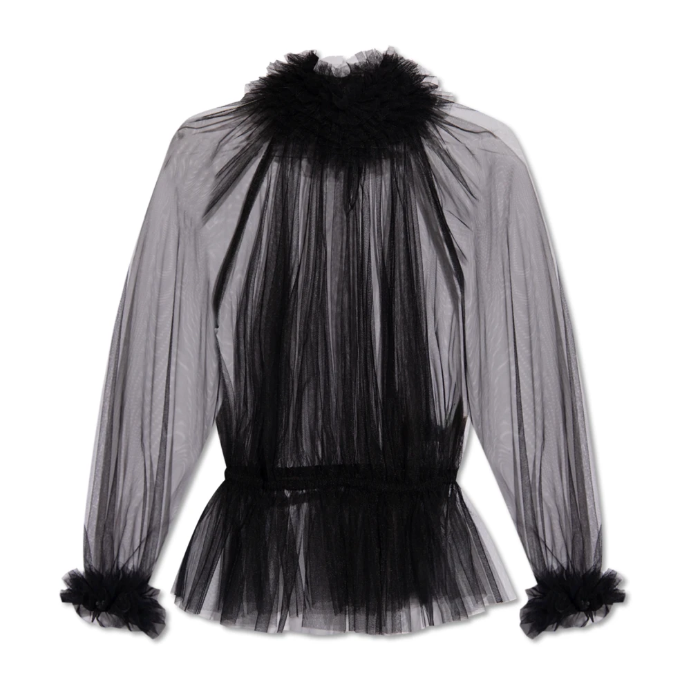 Dolce & Gabbana Top met decoratieve hals Black Dames