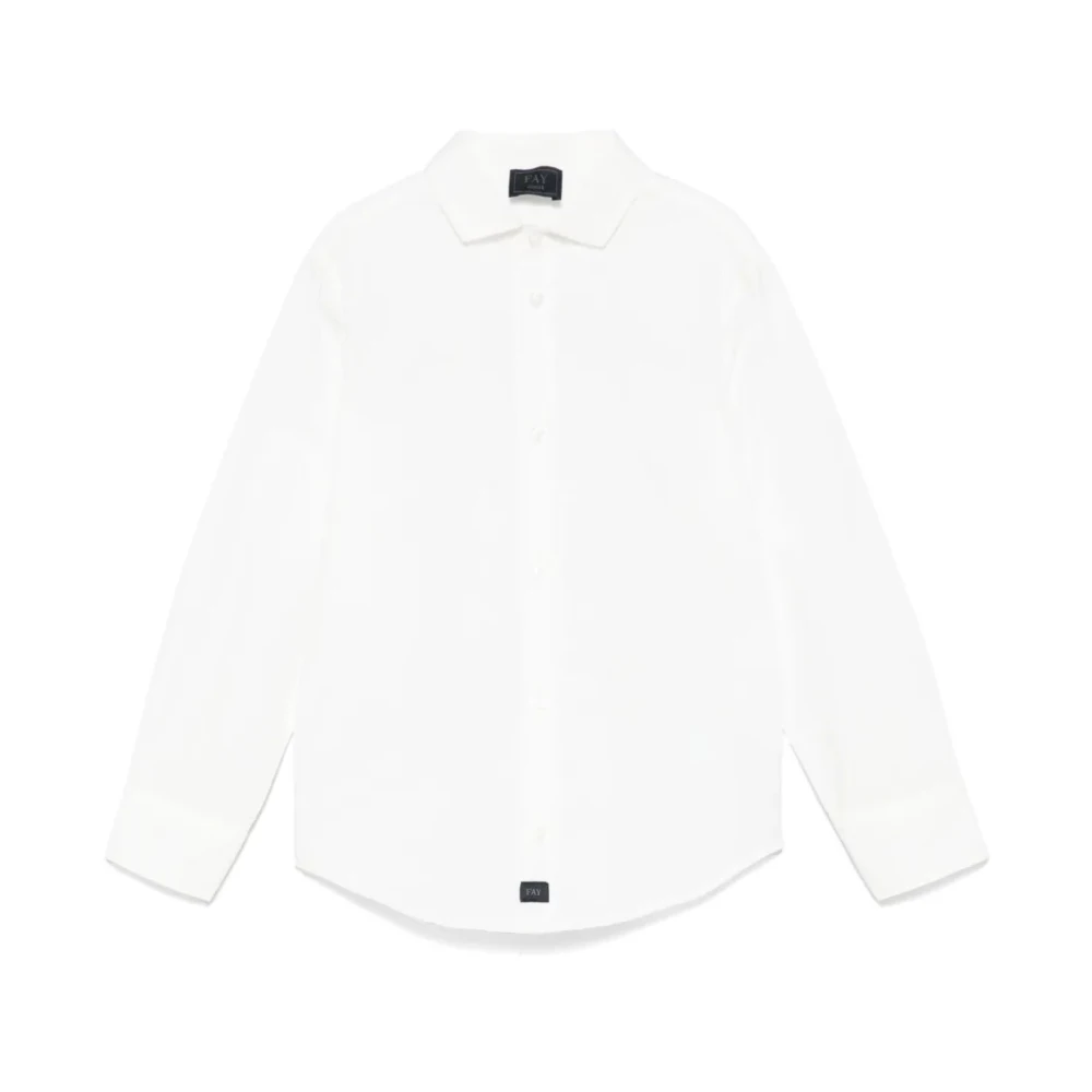 Fay Boys Beige Cotton Shirt - Kids Shirts - 8 Y - Kids