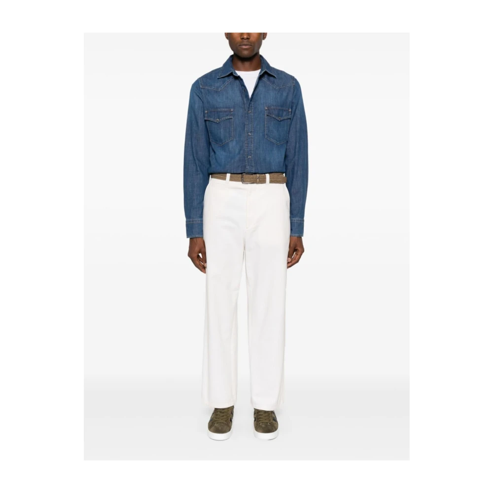 Jacob Cohën Denim Western Style Blauw Overhemd Blue Heren