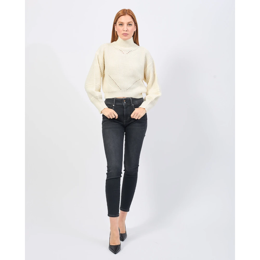 Gaudi Witte trui met hoge hals White Dames