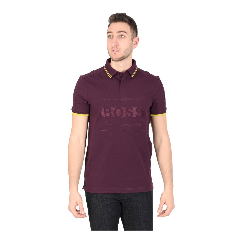 Purple hugo store boss polo