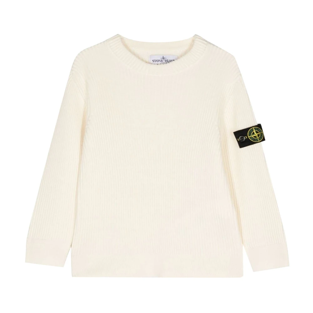 Stone Island Boys White Turtleneck Jumper - Kids Knitwear - 8 Y - Kids