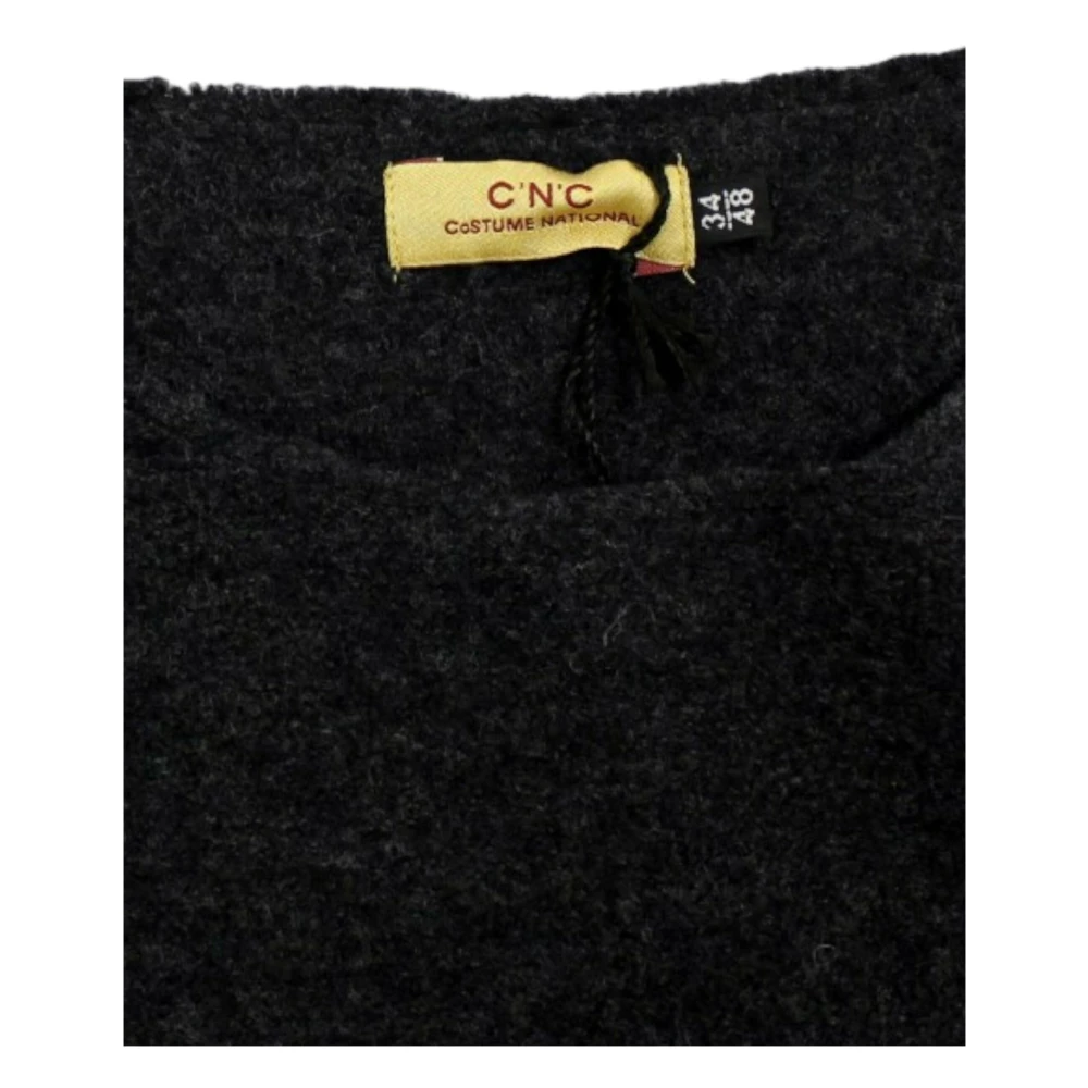 Costume National Grijze wollen trui met ronde hals Gray Heren