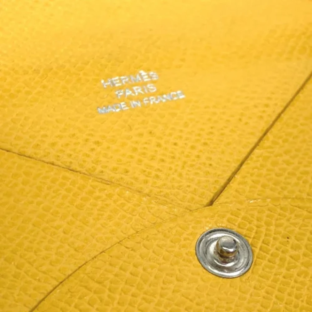 Hermès Vintage Pre-owned Leather home-office Yellow Dames